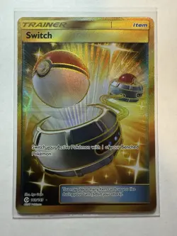 Pokemon Switch Secret Rare 160/149 SM Base Set Full Art Near Mint - Image 1