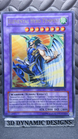 | Yugioh Elemental Hero Tempest EEN-EN034 Ultra Rare Elemental Energy LP/MP | - Image 1