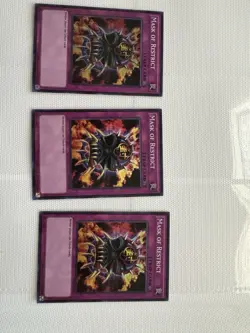 Yugioh Mask of Restrict OP02-EN010 Super Rare Unlimited Near Mint X 3 - Image 1