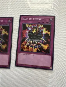 Yugioh Mask of Restrict OP02-EN010 Super Rare Unlimited Near Mint X 3 - Image 2