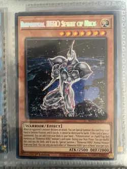 Yugioh Elemental Hero Spirit Of Neos Secret Rare NM Title Font Bolded Misprint - Image 1