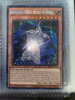 Yugioh Elemental Hero Spirit Of Neos Secret Rare NM Title Font Bolded Misprint - Image 2