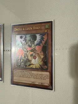 Yugioh! 3x Droll & Lock Bird Ultimate Rare OP08-EN001 Near-Mint Playset To LP - Image 2