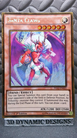 | Yugioh Santa Claws PGL2-EN021 Secret Rare Premium Gold Return Bling NM- 🔥 | - Image 1