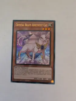 Crystal Beast Amethyst Cat BLCR-EN048 Ultra Rare 1st Edition YuGiOh - Image 1