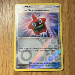 Rotom Dex Poke Finder Mode 122/147 Burning Shadows Reverse Holo Pokemon Card NM - Image 1