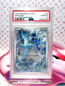 PSA 10 GEM MINT Articuno 161/159 Sv09: Journey Together IR HOLO Pokemon Card - Image 1