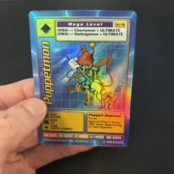 Puppetmon Card Bo-96 Mega Level Digimon Holo Foil, Bandai 1999/NM-/LP+ - Image 3
