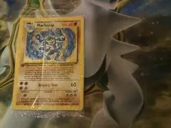 FACTORY SEALED 1999 Pokemon Card 1st Edition Machamp Holo Base Set 8/102 NM - Image 1