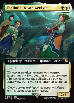 Shelinda, Yevon Acolyte Extended Art Regular - Final Fantasy Commander MTG-NM - Image 1