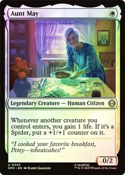 NM Foil Aunt May, MTG, Marvel's Spider-Man, Magic the Gathering, 3 - Image 1