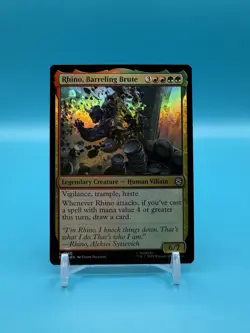 Rhino, Barreling Brute - Marvel’s Spider-Man (SPM) - MTG - FOIL - NM - Image 1