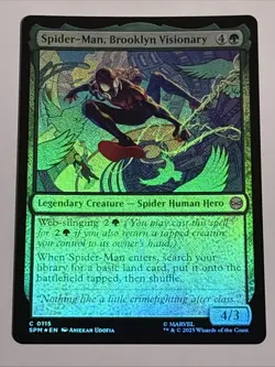 MTG Universes Beyond: Spider-man Spider-Man, Brooklyn Visionary Foil 0115 NM - Image 1