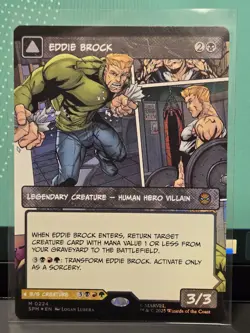 Eddie Brock Venom, Lethal Protector (0224) - Borderless M MTG Spider-man Foil - Image 1