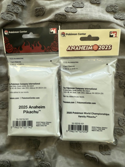 Pokemon World Championships 2025 Anaheim Card Sleeves Exclusive Arcanine Pikachu - Image 2