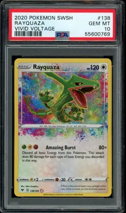 Pokemon TCG Rayquaza Vivid Voltage 138/185 Amazing Rare PSA 10 GEM MINT - Image 1