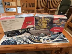 Pokemon Surging Sparks ETB + Booster Bundle Costco 2-Pack SEALED - Image 1