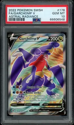 PSA 10 Garchomp V Astral Radiance #178 2022 Pokemon Astral Radiance 120373595 - Image 1
