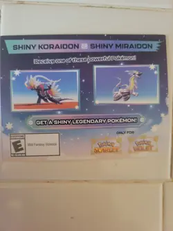 ✅ POKEMON SCARLET / VIOLET - SHINY MIRAIDON OR SHINY KORAIDON SERIAL CODE ✅ - Image 1