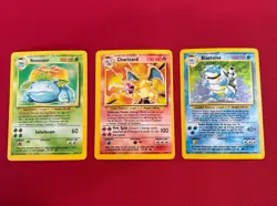 Pokemon TCG Base Set Charizard, Blastoise, Venusaur - Image 1