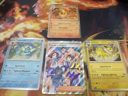 SV: Prismatic Evolutions #137/131 Friends in Paldea NM + 3 Promos Pokemon Eevee - Image 1