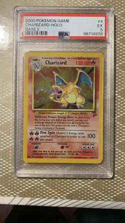 Charizard 4/102 Holo Rare 1999 Pokemon Base Set Unlimited PSA 5 - Image 1