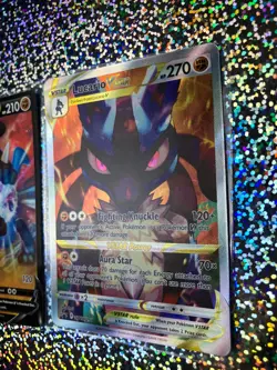 Pokemon TCG: Full Art Promo SWSH291 Lucario VSTAR; 027/073 & 146/264 Lucario V - Image 3