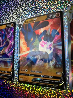 Pokemon TCG: Full Art Promo SWSH291 Lucario VSTAR; 027/073 & 146/264 Lucario V - Image 4