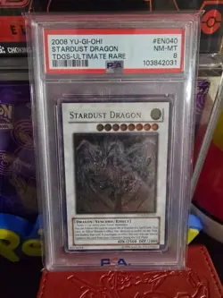 Yu-Gi-Oh! Stardust Dragon TDGS-EN040 Ultimate Rare Unlimited - PSA 8 ENGLISH - Image 1