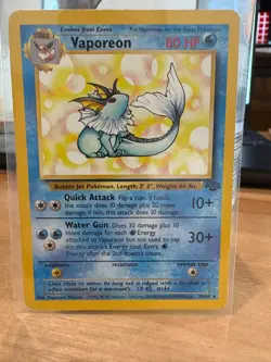 Vaporeon 28/64 - Jungle Set 1999 - Rare Non-Holo - Vintage Pokemon Card - WOTC - Image 1