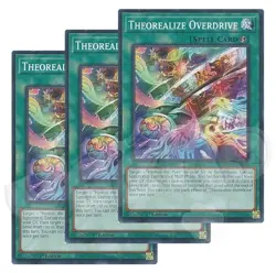 Yugioh - Theorealize Overdrive x 3 - 1st Edition NM - Plus Free Holo Card - Image 1