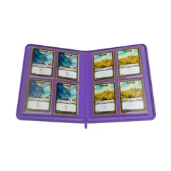 GameGenic Card Storage Zip Up 8 Pocket - Purple New - Image 2