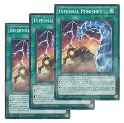 Yugioh - Infernal Punisher x 3 - 1st Edition NM - Plus Free Holo Card - Image 1