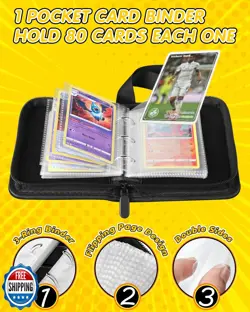 Gurgitat for Jumbo Card Binder 80 Pockets for XL Jumbo Cards - Trading Card C - Image 3