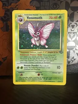 Venomoth 13/64 Holo Rare Unlimited Card WotC Pokemon Jungle - Image 1