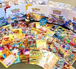 Pokemon Card Lot 100 OFFICIAL TCG Cards + Ultra Rare | VMAX GX EX VSTAR OR V! - Image 1