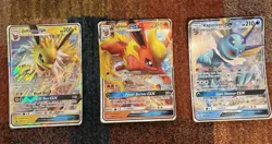 Flareon, Vaporeon, Jolteon jumbo Pokemon GX 3 Card Lot SM171, SM172, SM173 NM/M - Image 1