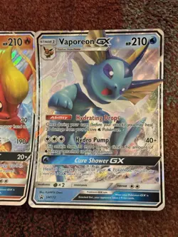 Flareon, Vaporeon, Jolteon jumbo Pokemon GX 3 Card Lot SM171, SM172, SM173 NM/M - Image 2