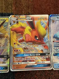 Flareon, Vaporeon, Jolteon jumbo Pokemon GX 3 Card Lot SM171, SM172, SM173 NM/M - Image 3