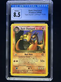 CGC 8.5 Dark Charizard 2000 Team Rocket 21/82 Pokemon Card psa - Image 1