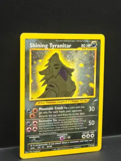 Pokemon TCG Shining Tyranitar Neo Destiny Holo Card 113/143 Unlimited Shiny Rare - Image 2