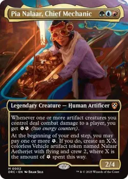 Pia Nalaar, Chief Mechanic (Borderless) - Near Mint MTG Commander: Aetherdrift - Image 1