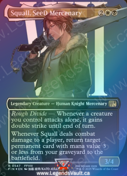 MTG FF - Final Fantasy - Squall, SeeD Mercenary -Borderless (0547) Common (Foil) - Image 1