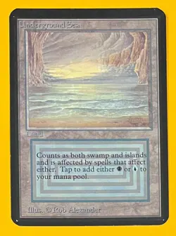 MTG UNDERGROUND SEA (InkU & Minor Dent) Alpha (OldManMTG 011-218) - Image 1