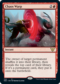 NM-Mint, English MTG Regular Chaos Warp Commander: Kamigawa: Neon Dynasty Magic - Image 1