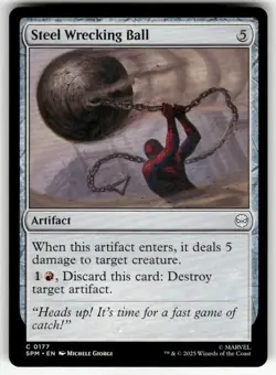 STEEL WRECKING BALL #177 (COMMON) MTG MARVEL'S SPIDER-MAN - Image 1