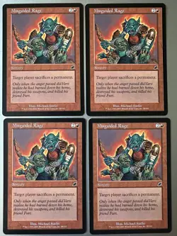 4x Misguided Rage (NM) Scourge Common SCG Magic the Gathering MTG Playset - Image 1