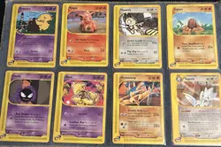 8 E Reader Pokemon Lot Aquapolis Skyridge Expedition Non Holo Vintage NM/LP - Image 1