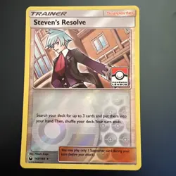 Steven's Resolve 145/168 League Promo Stamped Pokemon Reverse Foil NM - Image 1