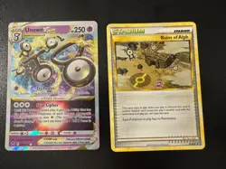 Unown VStar 66/195 & Ruins of Alph 76/90 Rare Undaunted Pokemon Cards - Image 1